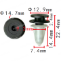 C 3680 Кліпса Seat VW Skoda обшивки дверей 3C0867333 6J0867333