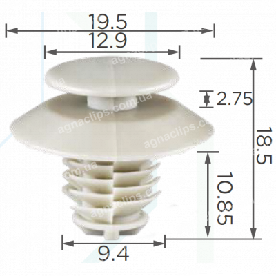 C 3640 Кліпса обшивки дверей