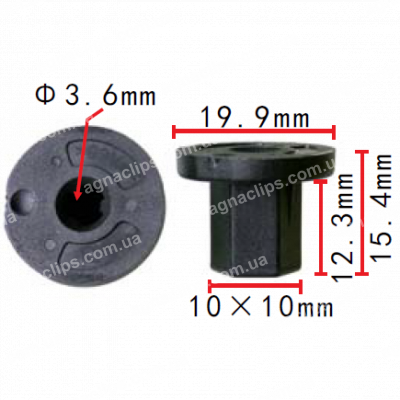 C 3599 Кліпса Chevrolet 11612034 кріплення підкрилок