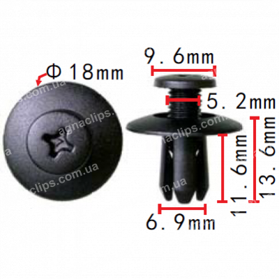 C 3585 Кліпса Ø7мм універсальна