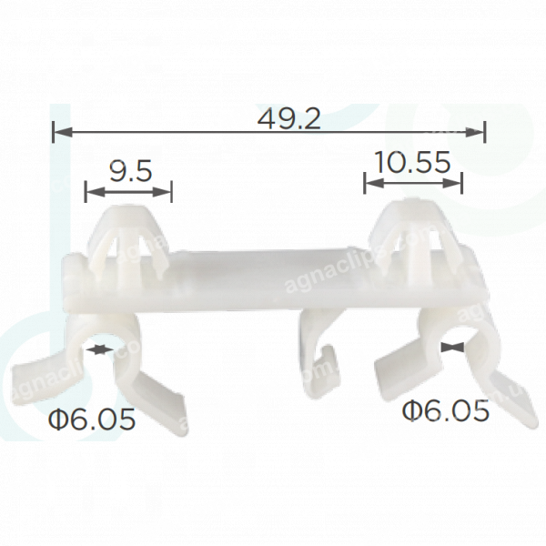 C 3566 Кліпса трубок Jeep Chrysler 68143484AC