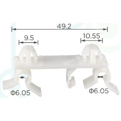 C 3566 Кліпса трубок Jeep Chrysler 68143484AC