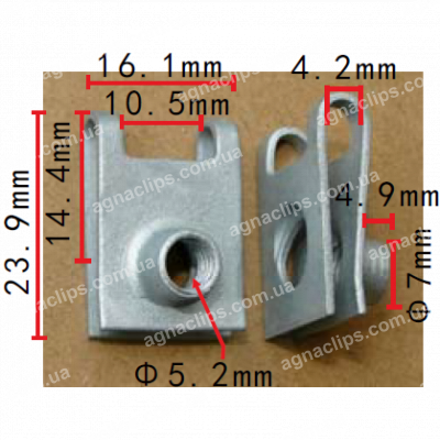 H 2300 Скоба M6 Mazda GS1E56496A захист радіатора