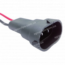 RP1087 Роз'єм 2-к штирьової отв.частина RP199,200,201 автолампи H8 H11 H27 