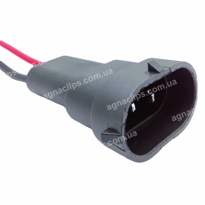 RP1087 Роз'єм 2-к штирьової отв.частина RP199,200,201 автолампи H8 H11 H27