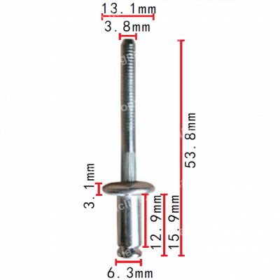 H 2343 Заклепка 6.3x13 універсальна