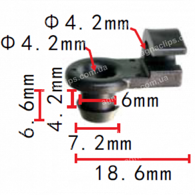 C 3614 Кліпса тяги замків двері універсальна