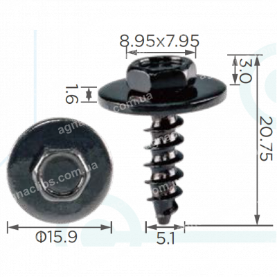 H 2333 Саморіз 5x17 BMW 07149126885