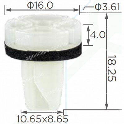 C 3621 Кліпси Honda Acura 90601SNVP01