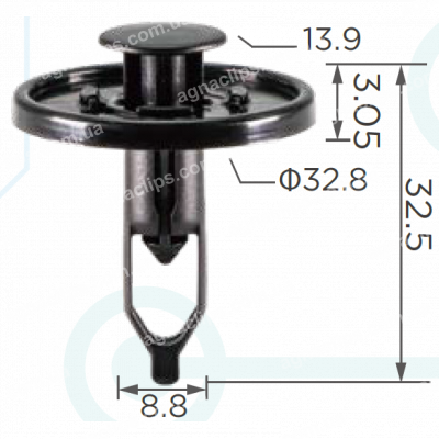 C 3624 Кліпса Toyota 521610K050