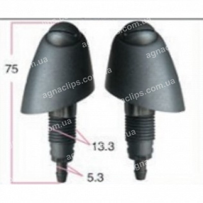 F7098 Форсунка (пара) омивача фари Renault 7701207168 7701207152