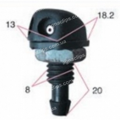 F7031 Форсунка універсальна на гайці