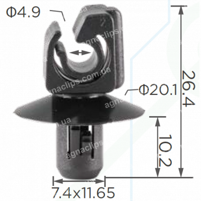 C 3384 Утримувач трубок та проводки