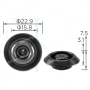 C 3597 Заглушка Ø 14мм дверей Honda 9555115000 пластикова