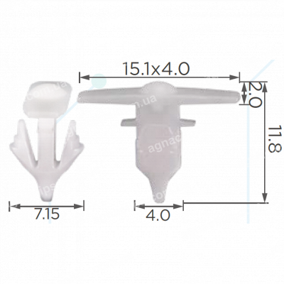 C 3632 Кліпса VW 7H0837485