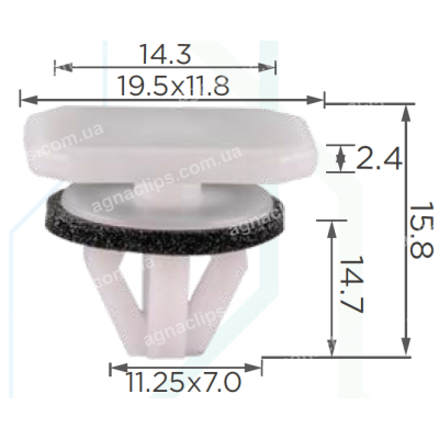 C 3653 Кліпса Ford 2T14V35312AB 2T14V353129BA BSG30995001 4493651 4420159