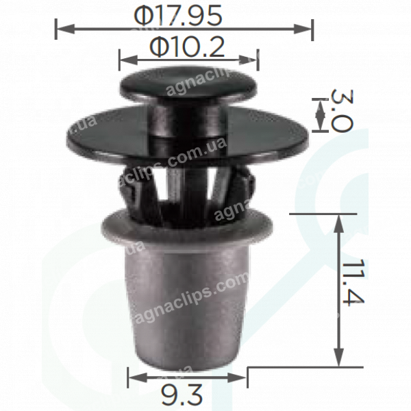 C 3663 Кліпса VW Seat Audi Skoda Citroen Peugeot 5J0853573 357853575 6991N4 6979C6 6991W4