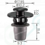 C 3663 Кліпса VW Seat Audi Skoda Citroen Peugeot 5J0853573 357853575 6991N4 6979C6 6991W4