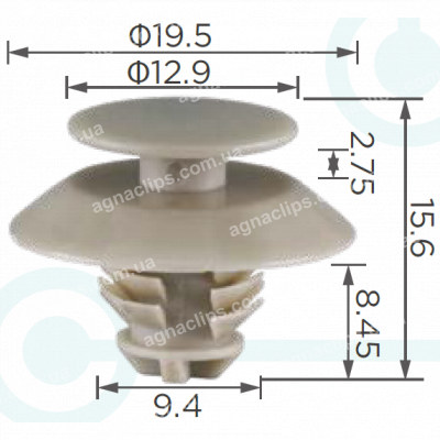 C 3697 Кліпса дверної обшивки