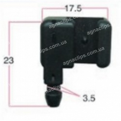 F7013 Форсунка на повідець двірника універсальна