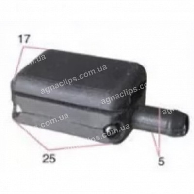 F7118 Форсунка 6-струменева на повідець двірника