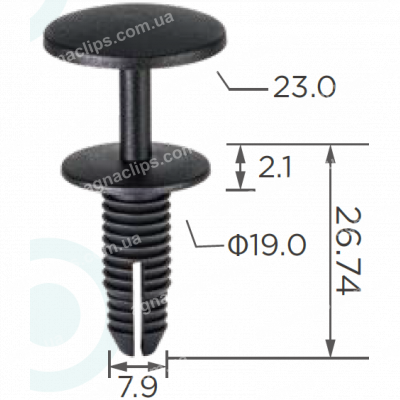 C 3696 Кліпса Ø8 універсальна розпірна