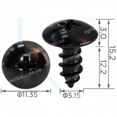 H 2346 Саморіз 5x12 універсальний