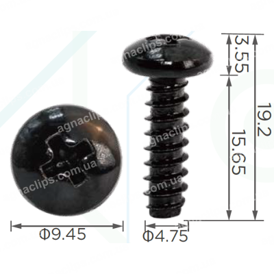 H 2368 Саморіз 4.8х16 VW Audi Skoda N01396921