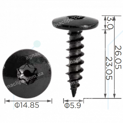 H 2348 Саморіз 6x23 універсальний