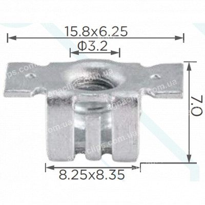 H 2382 Скоба GM Buick Cadillac Chevrolet GMC 11611523