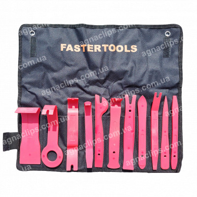 LT127 Набір знімачів автомобільної обшивки 11 шт. пластик в тканинному чохлі