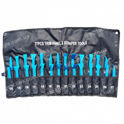 LT128 Набір знімачів автомобільної обшивки 27 шт. пластик у тканинному чохлі