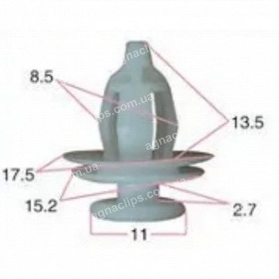 DK6027 Кліпса Citroen Peugeot 699050 6990.50