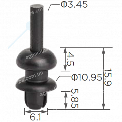 C 3877 Кліпса полиці багажника VW Peugeot Citroen 699218 191867775A 7903077159
