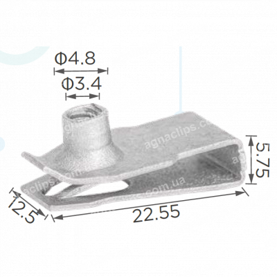 H 2390 Скоба M4 GM Buick Cadillac Chevrolet GMC 11548580