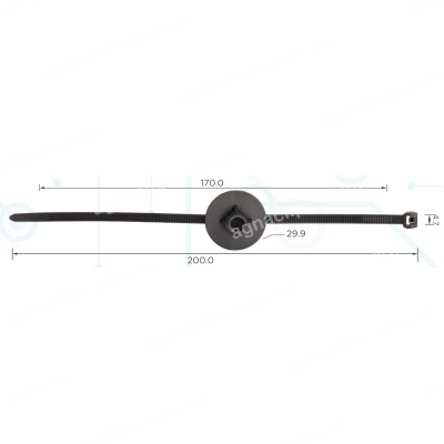 C 3818 Хомут VW 6Q0971838B 4.7х200 з рухомим фіксатором