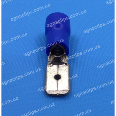 MDD2-187 Клема 4,8 мм. штирьова (тато) в ізоляції синя