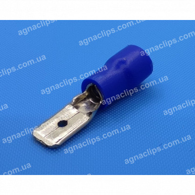 MDD2-187 Клема 4,8 мм. штирьова (тато) в ізоляції синя