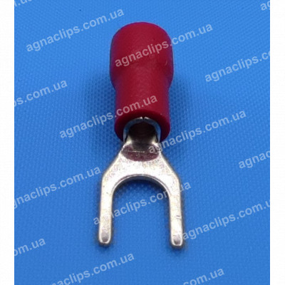 SV1,25-4 Клема вилкова Ø 4мм. в ізоляції червона