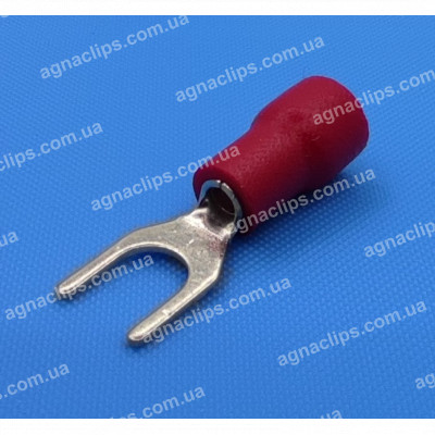 SV1,25-4 Клема вилкова Ø 4мм. в ізоляції червона