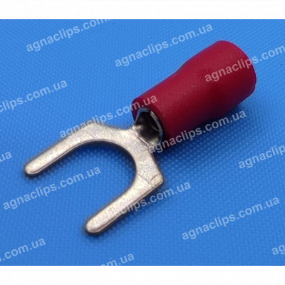 SV1,25-6 Клема вилкова Ø 6мм. в ізоляції червона