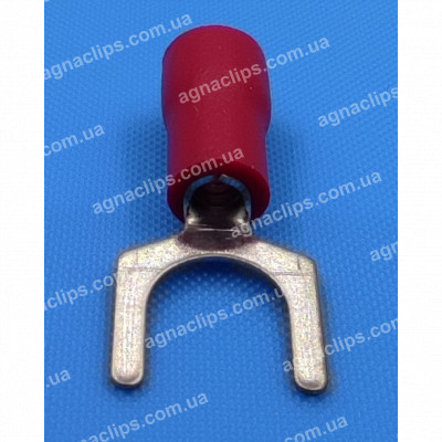 SV1,25-6 Клема вилкова Ø 6мм. в ізоляції червона