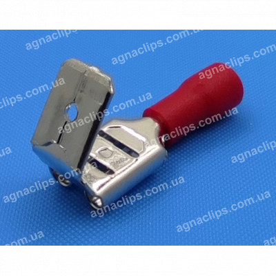 PBDD1,25-250 Клема 6,3 мм. мама-тато в ізоляції червона