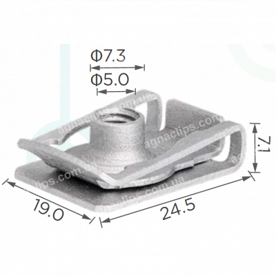 H 2393 Скоба M6 19x25 Chrysler Jeep Dodge 6105242AA