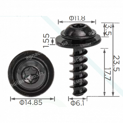 H 2325 Саморіз 6х18 BMW 07129909270