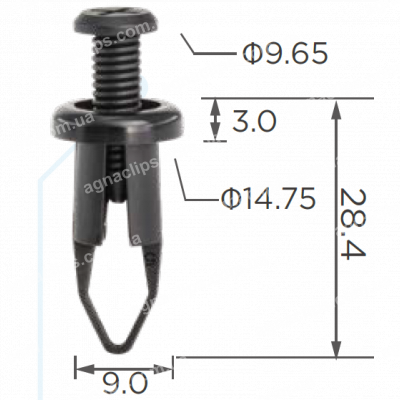 C 3864 Кліпса BYD 1022000600 BYDQ831S09