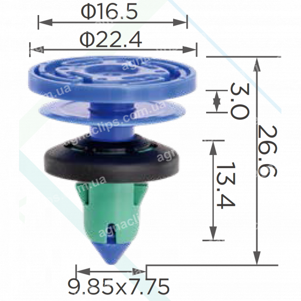 C 3987 Кліпса Fiat Jeep 670007591 673001800 670106049