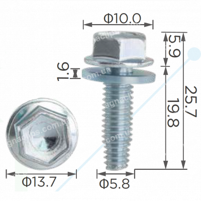H 2317 Болт M6x20 Toyota Lexus 9167380616