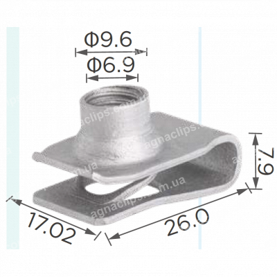 H 2391 Скоба GM M8x1.25 11503455 11504288