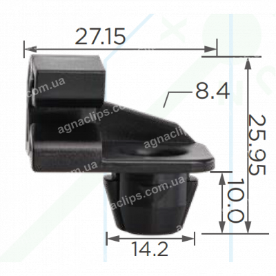 C 3941 Кліпса упору капота Peugeot Citroen 792831